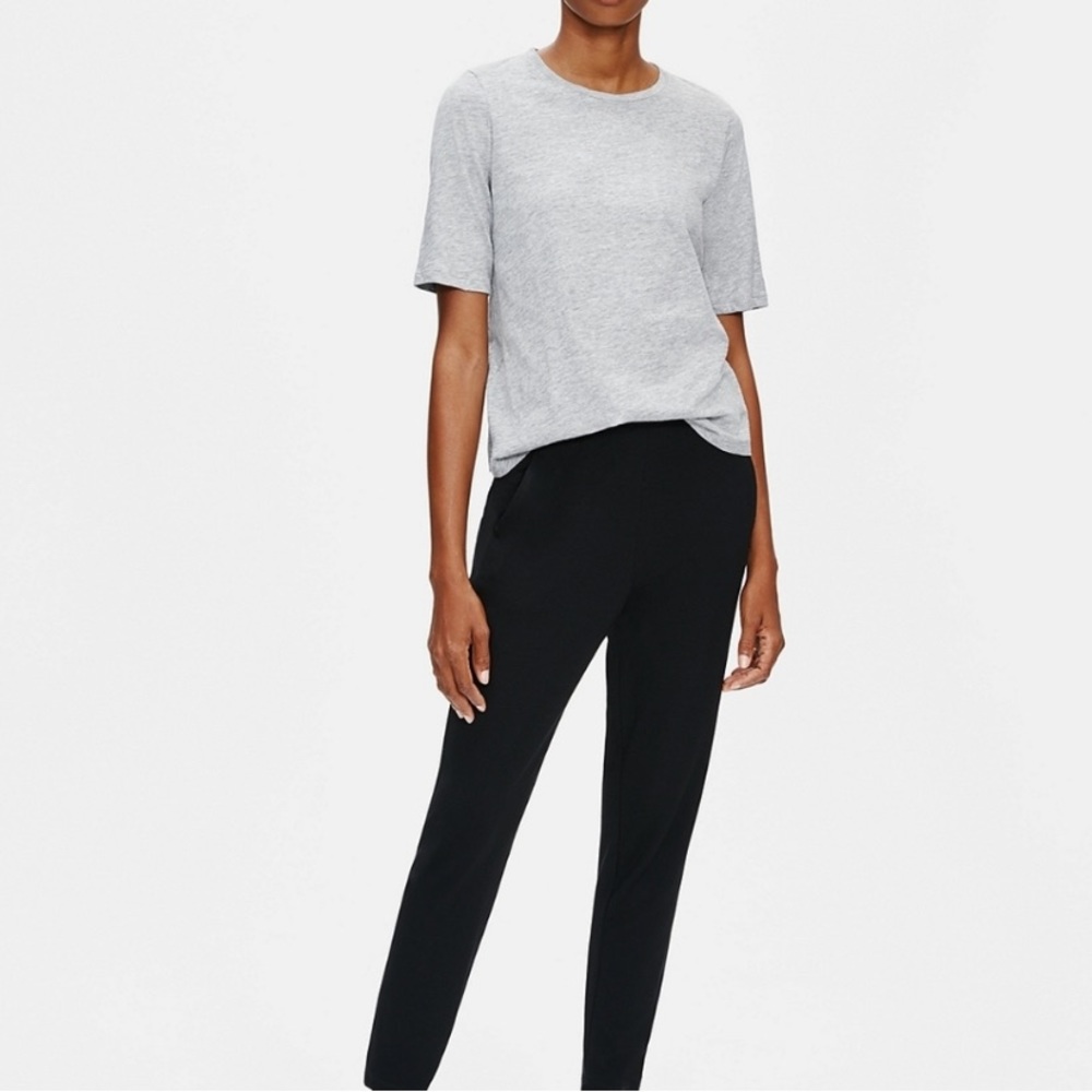 NWOT Eileen Fisher Gray Slubby Cotton Melange Tee Size XS